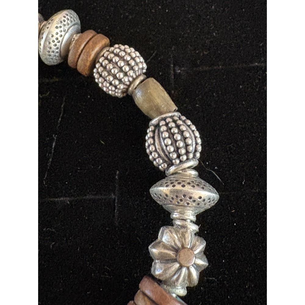 Artisan Sterling Silver Copper Bead Statement Fancy Wire Wrap Bracelet 46 Grams - Picture 5 of 16